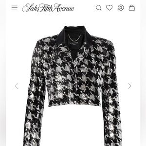 Le Superbe Black and Silver Sequin Blazer